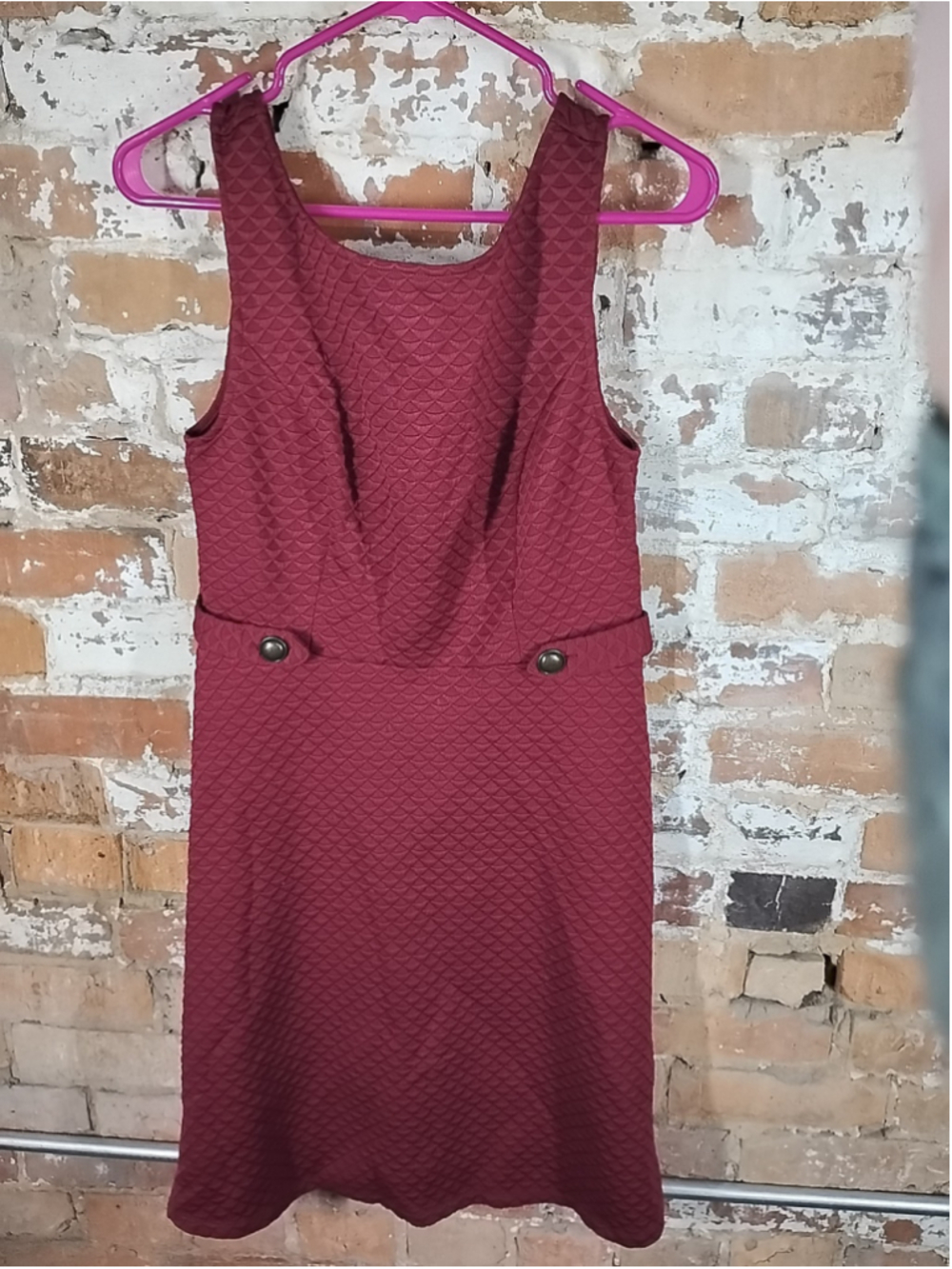 ModCloth Burgundy Sleeveless Dress Size Medium Preppy